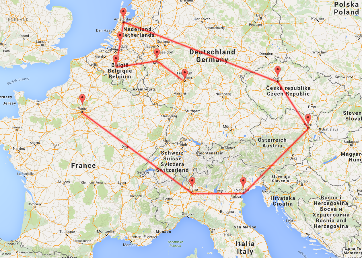 Vòng quanh châu Âu 15 ngày cùng Eurail Global Pass