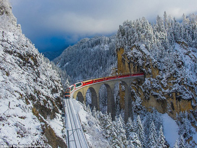 Ngoạn cảnh dãy Alps trong tuyết trắng với thẻ tàu Eurail giảm 25%
