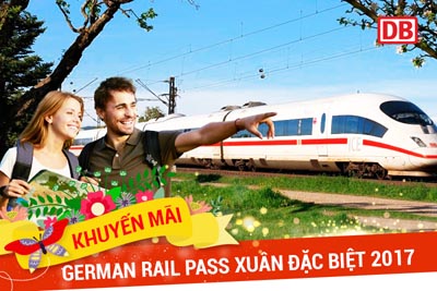 Khuyến mãi thẻ tàu German Rail Pass Xuân đặc biệt 2017