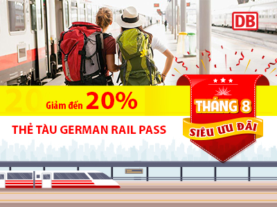 Siêu ưu đãi tháng 8 – Giảm tới 20% vé tàu tại DB Bahn