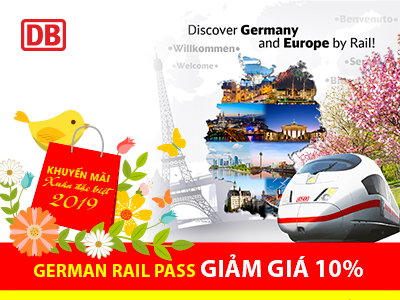 Khuyến mãi Xuân đặc biệt 2019 – Giảm 10% cho thẻ German Rail Pass